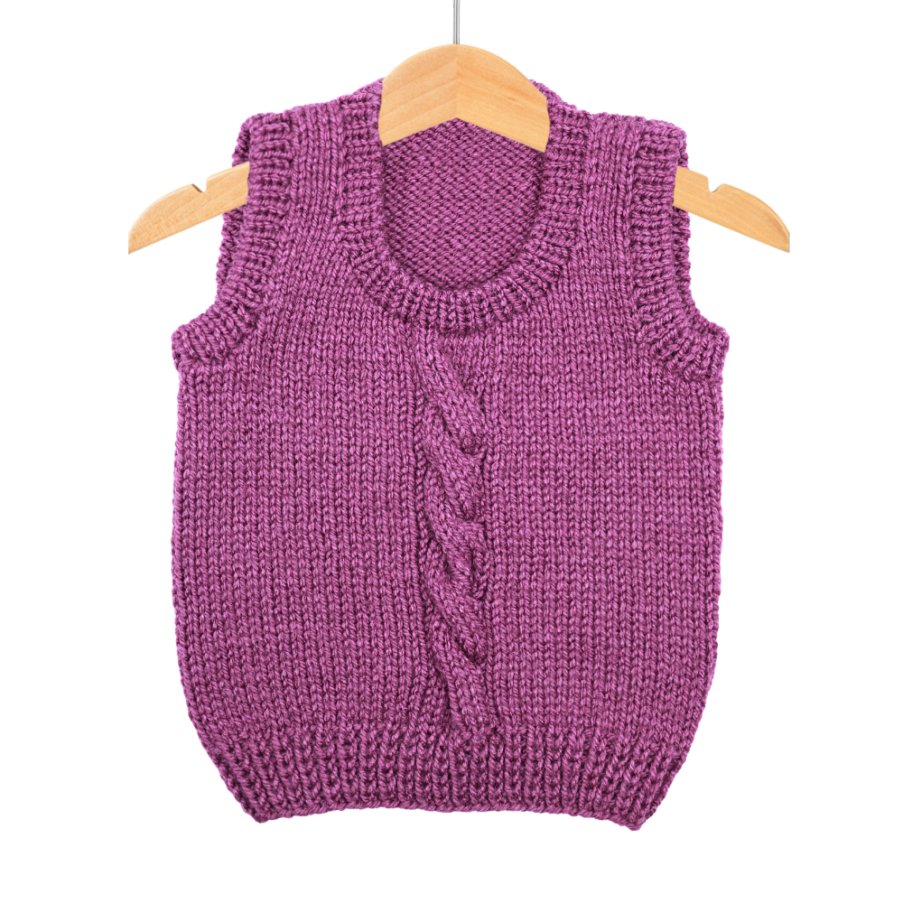 Purple Vest With Pattern